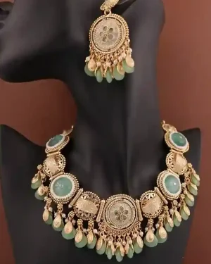 Purvi Gold traditional necklace set