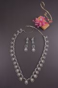 One layer silver Finish AD long neckset