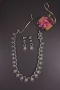 One layer silver Finish AD long neckset