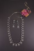 One layer silver Finish AD long neckset