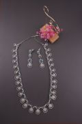 One layer silver Finish AD long neckset