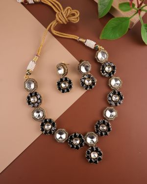 Gold Plated Polki shape Choker