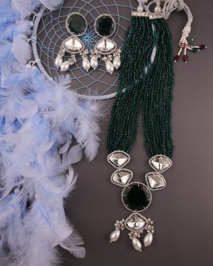 AD Diamond and beads Neck set