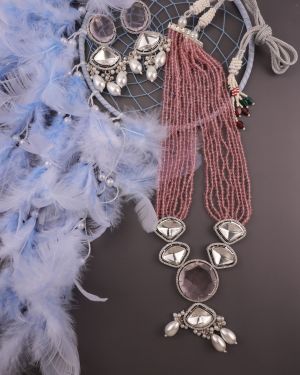 AD Diamond and beads Neck set