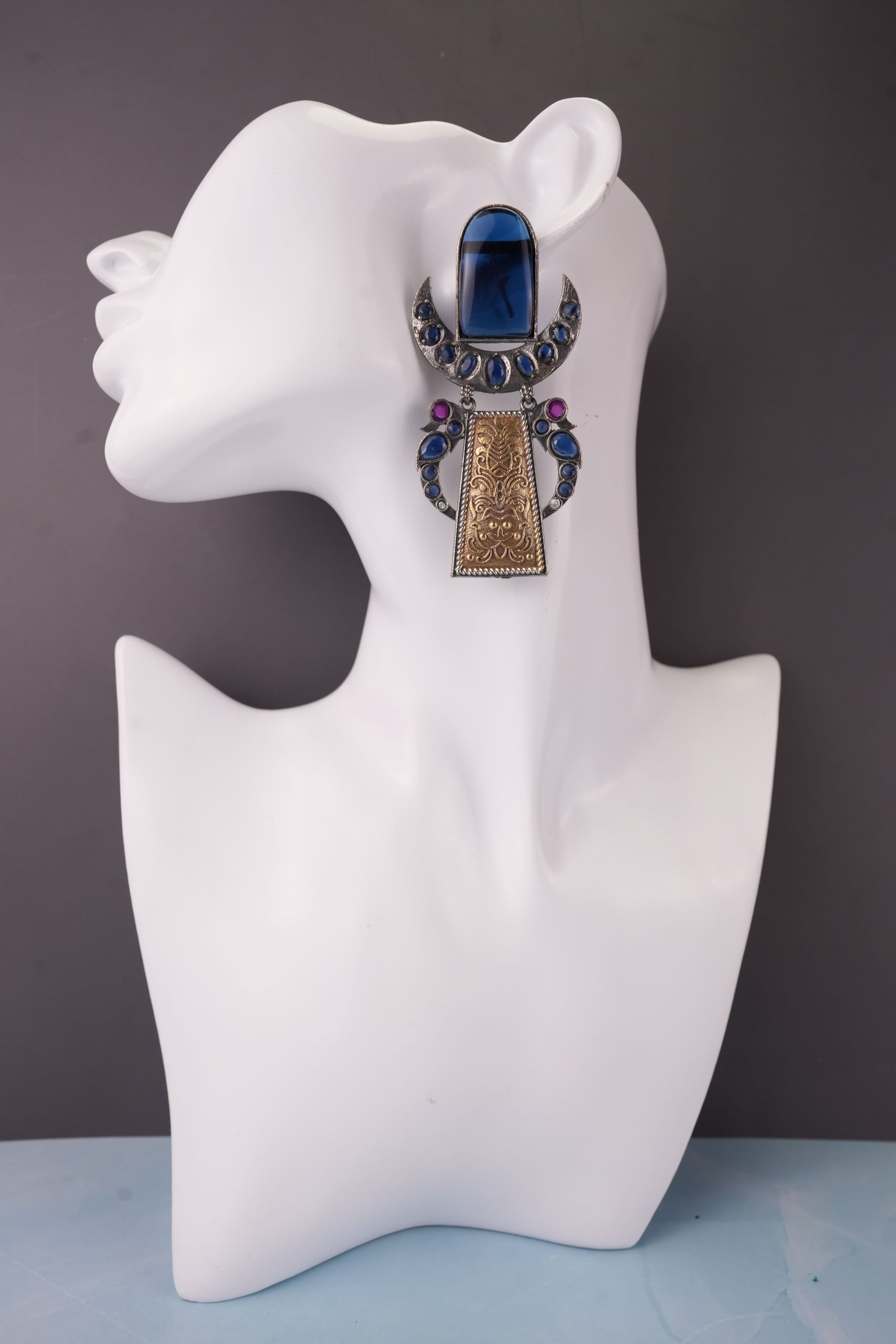 Beautiful TWO TONE OXIDISESD EARRINGS