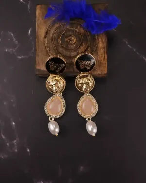 Sabyasachi Inspired  Butterfly Embellished  Drop Earrings