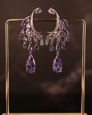Claire ear drops- Blue and white stone