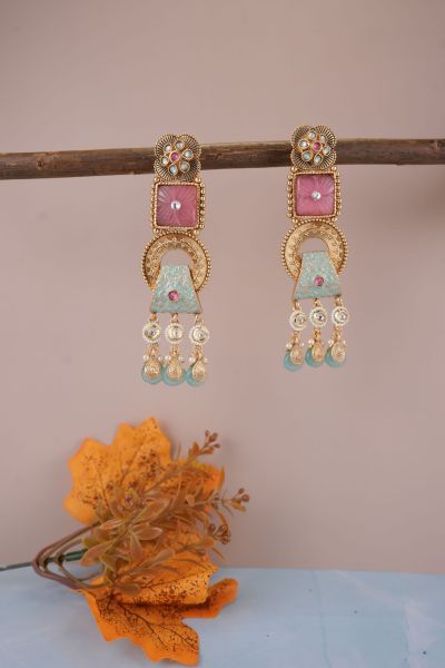 Mina earrings-Pink