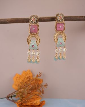 Mina earrings-Pink