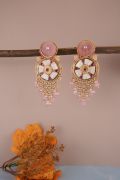 Polki Chandbalis with pearl earring