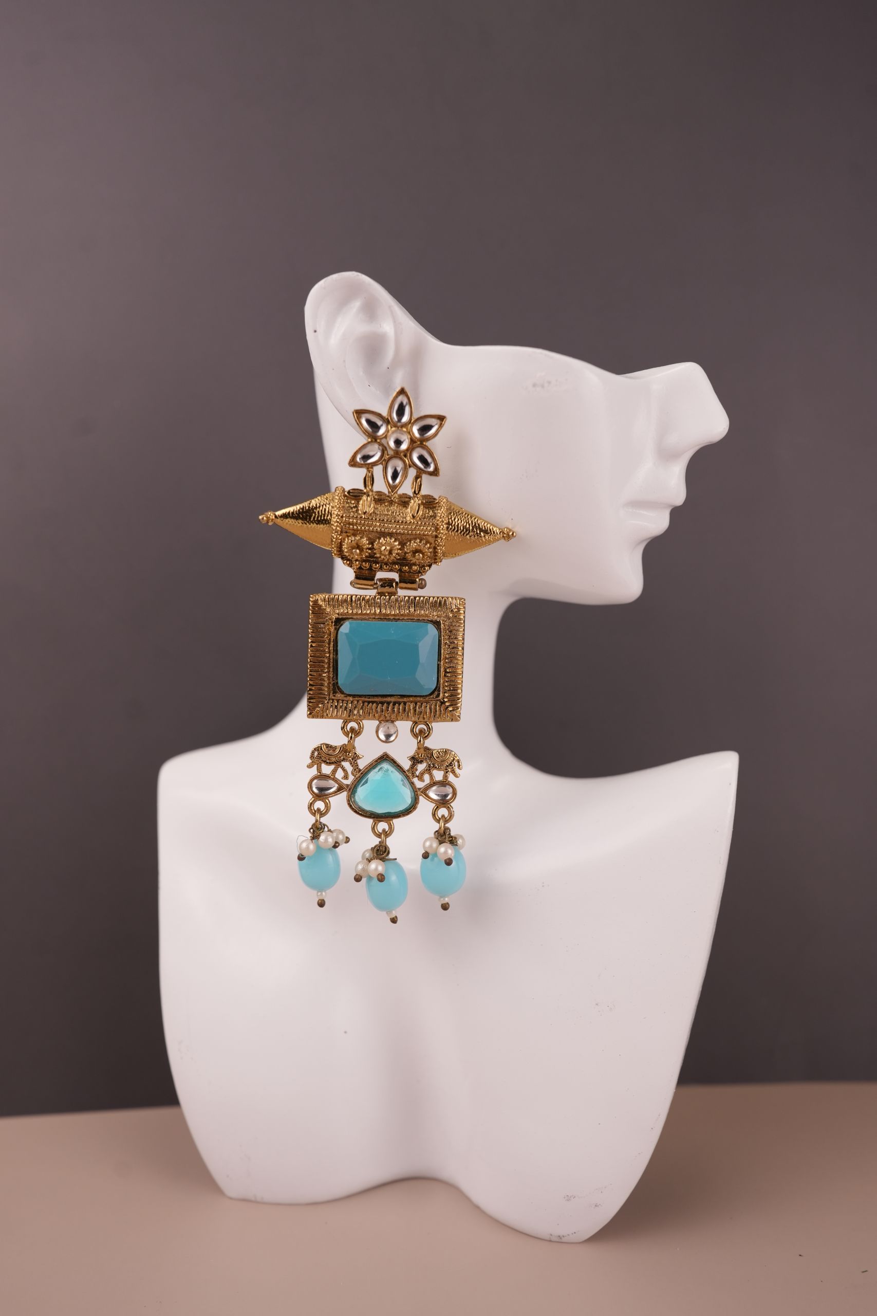 Jagriti pearls kunda earrings