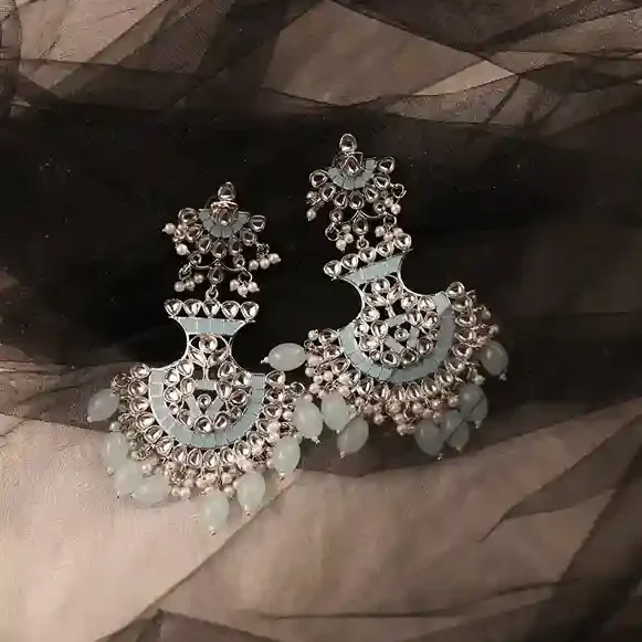 Anshu Chandbalis  Kundan Earrings