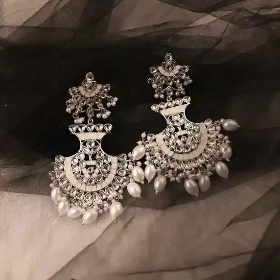 Anshu Chandbalis  Kundan Earrings
