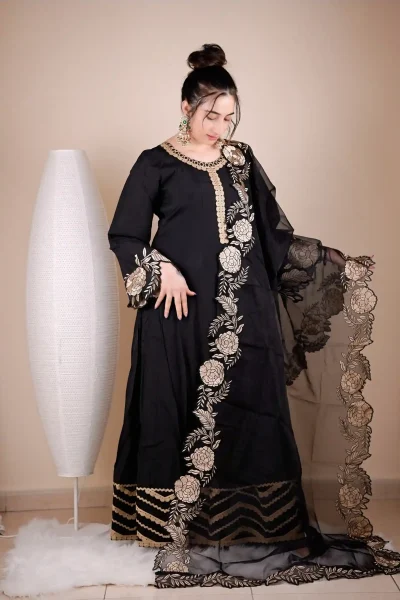 Vamika Black Dress (Free size S to XXL)