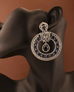 American Diamond Round Hoop Earrings