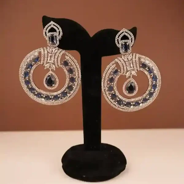 American Diamond Round Hoop Earrings
