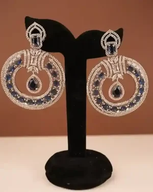American Diamond Round Hoop Earrings