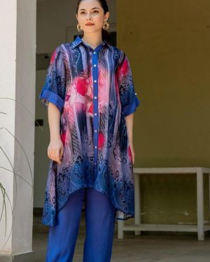Floral Printed Tunic With Trouser