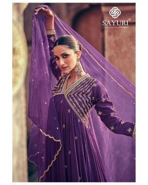 Maskara Sayuri Chinon Silk Gown Dupatta Set