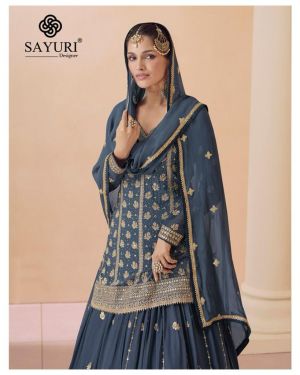 Sayuri Sara Georgette Wedding Wear Designer Suit
