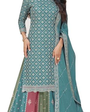 Aashirwad Collection Embroidered Straight Ghagra Style Salwar Suit