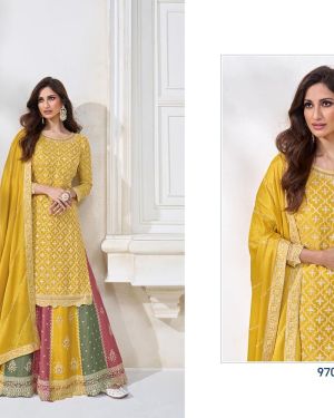Aashirwad Collection 3 Piece Embroidered Straight Ghagra Style Salwar Suit