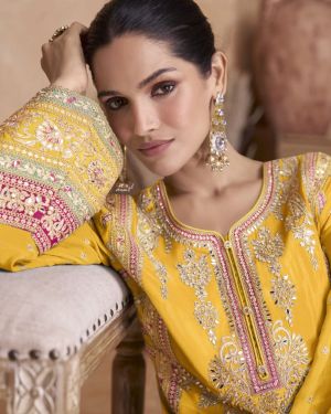 Embroidered Work Designer Palazzo Salwar Kameez