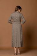 CHIC ASH GREY BELTED DRESS